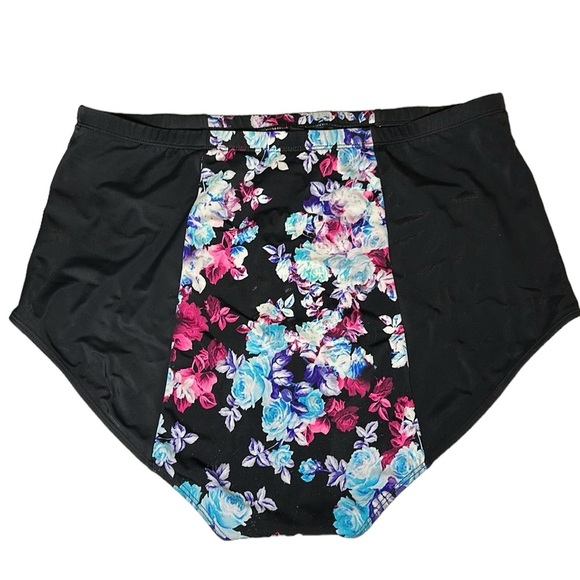 Torrid size 2 high rise bathing suit bottoms floral and black - Picture 5 of 6